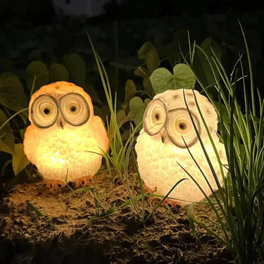 OwLumi - Lampe de jardin LED solaire en forme de hibou étanche