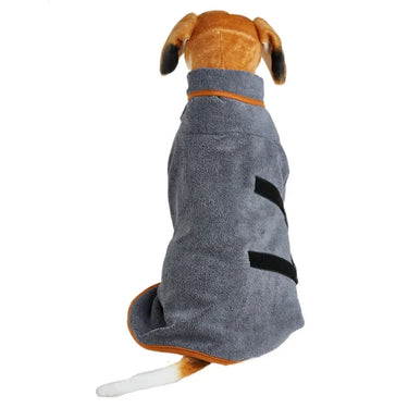 Peignoir pour chien - Serviette douce et absorbante pour tous chiens - Marron / L - Plumzi