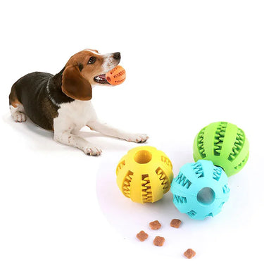 Balle à mâcher pour chiens - Jaune / 7 cm - Plumzi