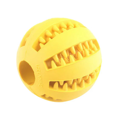 Balle à mâcher pour chiens - Jaune / 7 cm - Plumzi