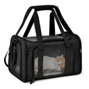 Sac de Transport Latéral Souple pour Chien et Chat - Approuvé Aéroport - Black / L (50x34x34cm) - Plumzi