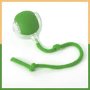 Balle roulante interactive pour chat - Vert - Balle avec corde - Plumzi