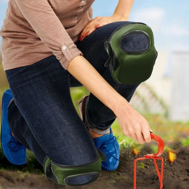 Paire de genouillères antidérapantes pour jardinage - Noir - Plumzi