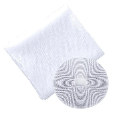 Moustiquaire auto-adhésive pour fenêtres contre les insectes et mouches - Blanc / S-1.3x1.5m - Plumzi