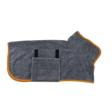 Peignoir pour chien - Serviette douce et absorbante pour tous chiens - Gris / XS - Plumzi