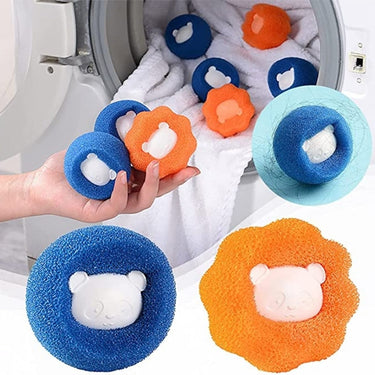 6x Boule de lessive Magique - Attrape poils - Bleu A - Plumzi