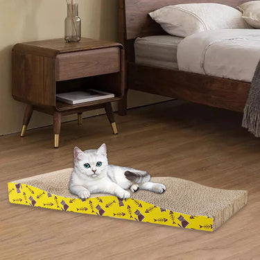Lit à Gratter en Carton pour Chat - Vague 44.5x21x44cm - Plumzi