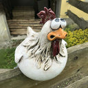 Statues amusantes en résine pour clôture de poules jardin et ferme - A - Plumzi