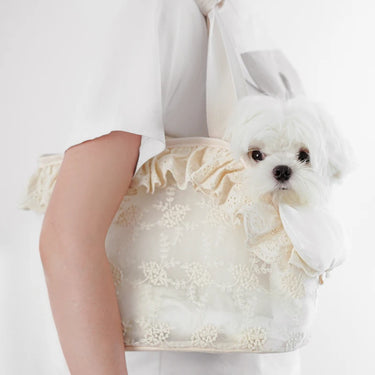 Porte-chiot Sac à dos épaule - Chiot jusqu'à 5 kg - Riz blanc / M - Plumzi