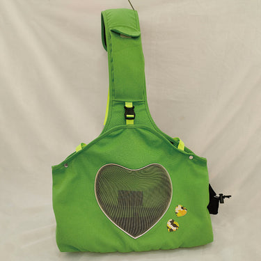 Sac de Transport pour Chat en Toile Respirante - Forme de Cœur - Vert - Plumzi