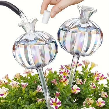 Ampoules en verre pour arrosage automatique de plantes d'intérieur - 1 pièce / Vert - Plumzi