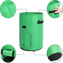 3 Sacs de Plantation et de Culture pour Potager - 10 Gallons - 38L - Vert - Plumzi