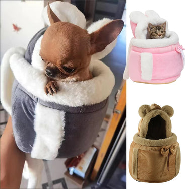 Sac à Dos de Transport pour Chiots Chihuahua et Petits Animaux - Gris / S-suit 0.2-1.5kg - Plumzi