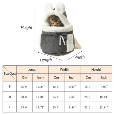 Sac à Dos de Transport pour Chiots Chihuahua et Petits Animaux - Gris / S-suit 0.2-1.5kg - Plumzi