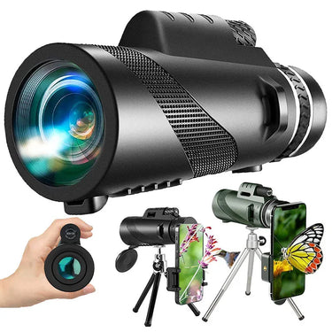 Télescope monoculaire HD 80X100 longue portée 8000m avec trépied