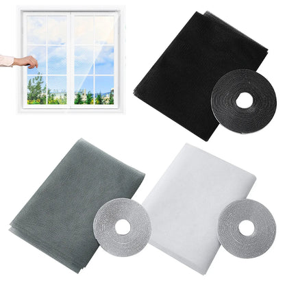Moustiquaire auto-adhésive pour fenêtres contre les insectes et mouches - Noir / L-1.5x2.0m - Plumzi