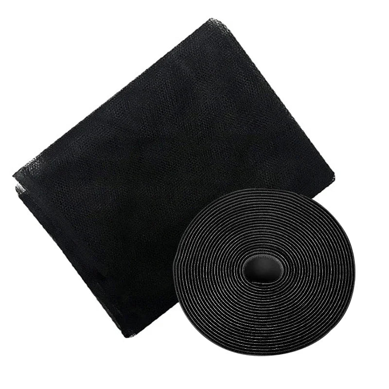 Moustiquaire auto-adhésive pour fenêtres contre les insectes et mouches - Noir / L-1.5x2.0m - Plumzi