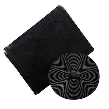 Moustiquaire auto-adhésive pour fenêtres contre les insectes et mouches - Noir / L-1.5x2.0m - Plumzi