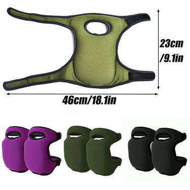 Paire de genouillères antidérapantes pour jardinage - Noir - Plumzi