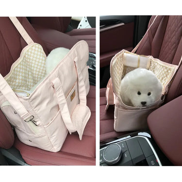 Sac à main portable pour chat et chien - Confort et sécurité - Beige - Plumzi