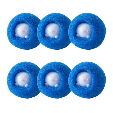 6x Boule de lessive Magique - Attrape poils - Bleu B - Plumzi