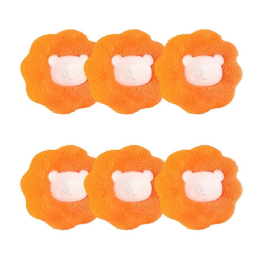 6x Boule de lessive Magique - Attrape poils - Orange A - Plumzi