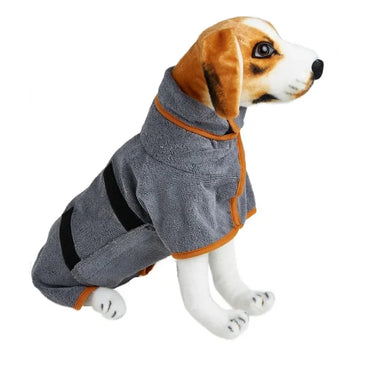Peignoir pour chien - Serviette douce et absorbante pour tous chiens - Marron / L - Plumzi