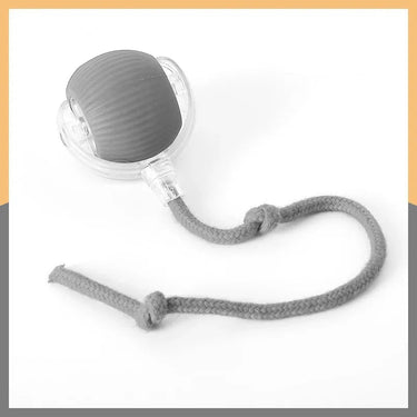 Balle roulante interactive pour chat - Gris - Balle avec corde - Plumzi