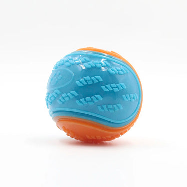 Balle interactive résistante pour chien en TPR - Bleu - Plumzi