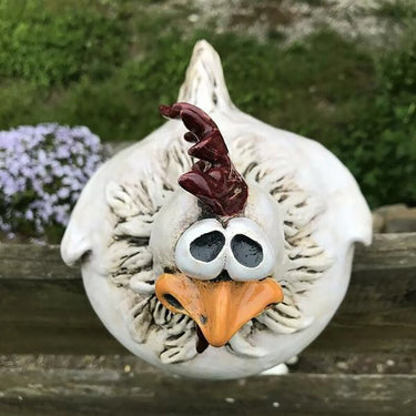 Statues amusantes en résine pour clôture de poules jardin et ferme - A - Plumzi