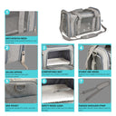 Sac de Transport Latéral Souple pour Chien et Chat - Approuvé Aéroport - Rose / L (50x34x34cm) - Plumzi