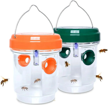 Piège à Frelon et Guêpe Solaire Suspendu à Lumière LED - Jaune - Plumzi