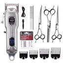 Kit de toilettage pour chiens avec tondeuse, ciseaux et accessoires - Argent / Kit complet - Plumzi