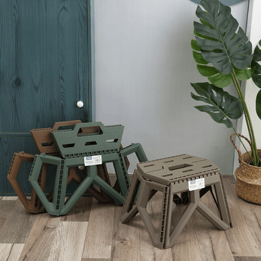 Tabouret Pliant Ultra Résistant et Pratique pour Tous Vos Besoins - Kaki - Plumzi
