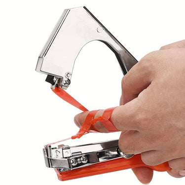 Machine d'Attache pour Plantes - Avec Agrafes et Rouleaux - Rouge / Machine + Agrafes et 10 Rouleaux Rouge de Bandes Offerts - Plumzi