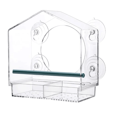 Mangeoire à Oiseaux Transparent pour Fenêtres - 2 Mangeoires (24.90 €/ pcs) - Plumzi
