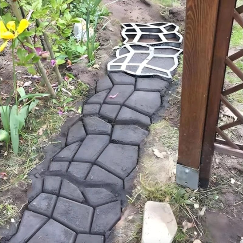 Moule à Pavé Haut de Gamme pour Aménagement de Chemins de Jardin - S (34x34x4 cm) - Plumzi
