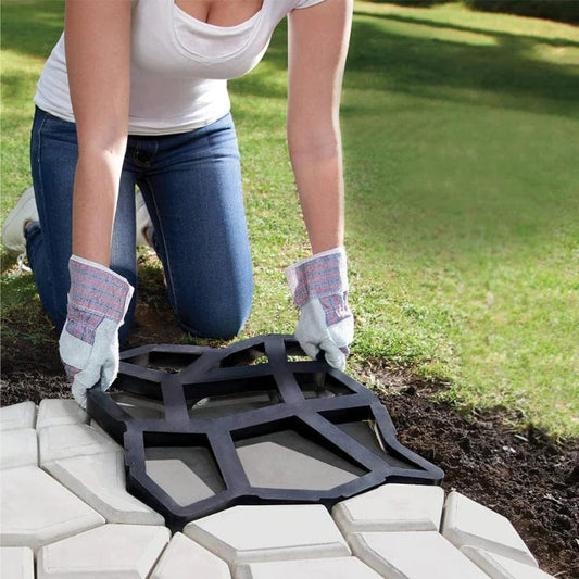 Moule à Pavé Haut de Gamme pour Aménagement de Chemins de Jardin - S (34x34x4 cm) - Plumzi